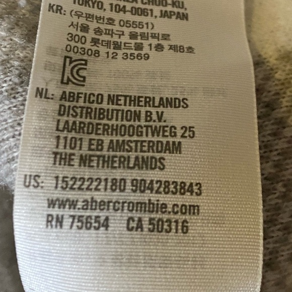 Abercrombie & Fitch Teddy Bear Sherpa Buffalo Grey Checkered 3/4 Zip Pockets M - Picture 8 of 9